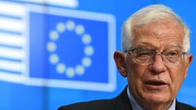 Le chef de la diplomatie européenne Josep Borrell lors d'une conférence de presse après une réunion des ministre des Affaires étrangères à Bruxelles, le 12 juillet 2021