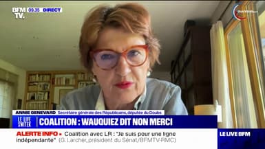 "Mettre ensemble des gens dont la compatibilité des programmes est possible (...) ça ne fait pas une majorité", affirme Annie Genevard, secrétaire générale Les Républicains