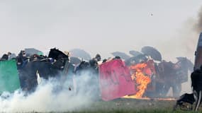 Affrontements entre manifestants et gendarmes, le 25 mars 2023 à Sainte-Soline, dans les Deux-Sèvres