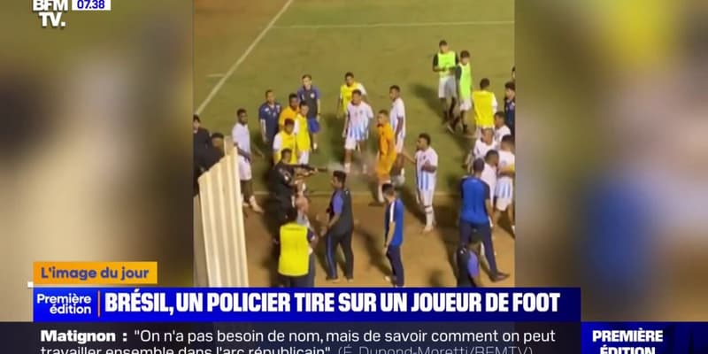 Brésil: un policier tire avec son flashball sur un joueur de foot