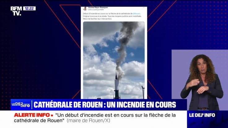 Ce que l'on sait de l'incendie à cours à la cathédrale de Rouen