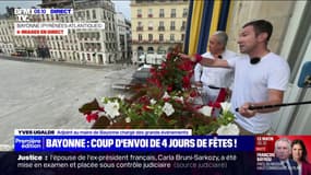 Coup d'envoi pour les fêtes de Bayonne et son traditionnel lancer de clés depuis le balcon de l'hôtel de ville