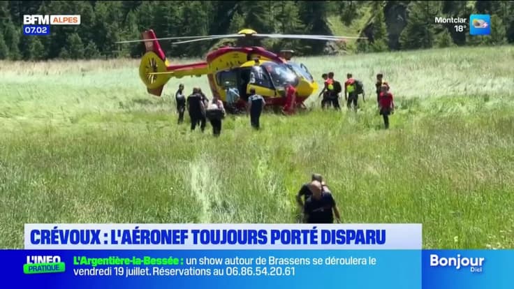 Crévoux: les recherches se poursuivent pour l'aéronef toujours porté disparu