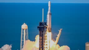 Décollage d'une fusée Falcon Heavy, le mardi 25 juin 2024 en Floride