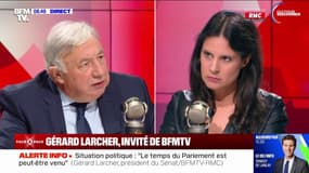 Dissolution de l'Assemblée: Gérard Larcher estime qu'Emmanuel Macron a "fait une faute"