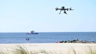 Un drone déployé sur les plages new-yorkaise par les pompiers de la ville.