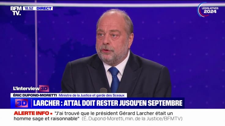 Éric Dupond-Moretti estime que "personne n'a gagné" les élections législatives