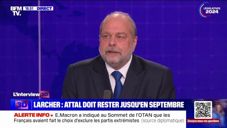 Éric Dupond-Moretti: "J'ai trouvé que le président Gérard Larcher était un homme sage et raisonnable" 