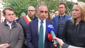 Éric Zemmour à Paris au square Samuel Paty le 16 octobre 2023