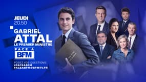 Gabriel Attal invité de "Face à BFM", le jeudi 18 avril 2024 à 20h50.