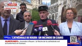 Incendie de la cathédrale de Rouen: les pompiers, au nombre de 70, "sont en train de parfaire l'extinction"