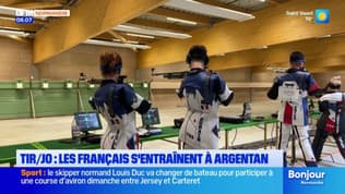 JO 2024: les tireurs français s'entraînent à Argentan