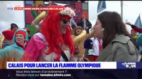 L'association du bain Décalais anime le passage de la flamme olympique à Calais