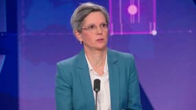 La députée Écologiste Sandrine Rousseau, sur le plateau de BFMTV, le samedi 4 avril 2024.