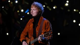 Le compositeur interprète Ed  Sheeran à l'Alexandra Palace à Londres le 17 octobre 2021.