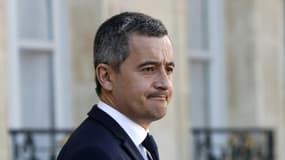 Le ministre de l'Intérieur Gérald Darmanin à la sortie du Conseil des ministres à l'Elysée, le 8 février 2023 à Paris