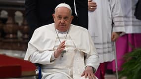 Le pape François après une messe au Vatican le 21 janvier 2024