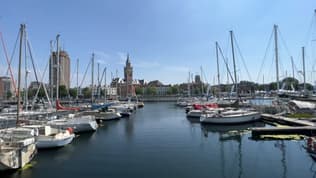 Le port de plaisance de Dunkerque le 10 juillet 2024.