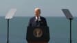 Le président américain Joe Biden à la Pointe du Hoc (Calvados).