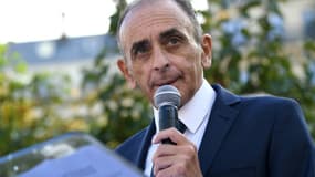 Le président de Reconquête Eric Zemmour le 15 octobre 2022 lors d'un rassemblement à Paris.