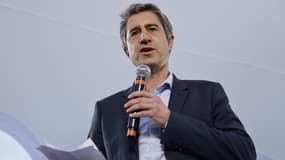 François Ruffin lors du premier meeting du Nouveau Front populaire à Montreuil, le 17 juin 2024