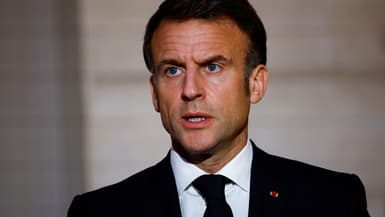 Le président de la République Emmanuel Macron, le 8 avril 2024 à l'Élysée.