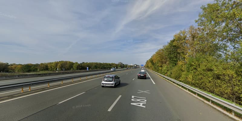 L'autoroute A87 à hauteur des Ponte-de-Cé, dans le département du Maine-et-Loire - Image d'illustration