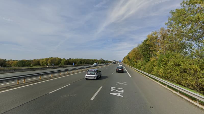 L'autoroute A87 à hauteur des Ponte-de-Cé, dans le département du Maine-et-Loire - Image d'illustration