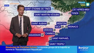 Météo Côte d'Azur: des risques d'orages de l'intérieur des terres jusqu'au littoral, 28°C à Nice