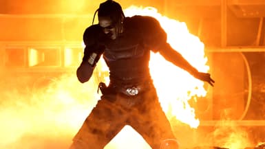 Le rappeur américain Travis Scott en concert