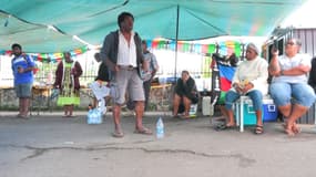 Christian Tein sur un barrage de Nouméa, Nouvelle-Calédonie, le 28 mai 2024