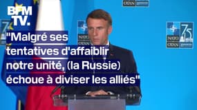 OTAN: La conférence de presse d'Emmanuel Macron à Washington en intégralité