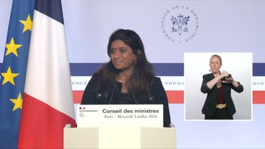 Prisca Thevenot à l'Élysée le 3 juillet 2024