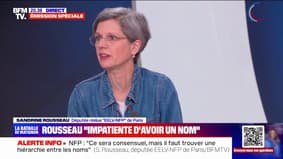 Sandrine Rousseau sur l'éventualité d'un gouvernement NFP: "Il nous faut accepter cet augure que d'être battus sur des textes"