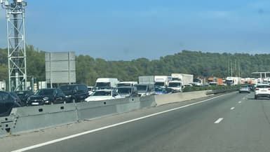 L'autoroute A8, entre le péage d'Antibes et la sortie Mougin, dans le sens Italie vers Aix-en-Provence (illustration)