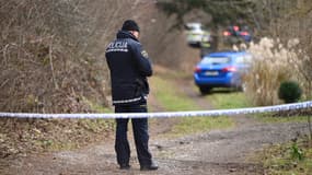 Un policier en Slovénie.