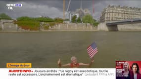 Un Américain de 75 ans se baigne dans la Seine pour célébrer la fête nationale des États-Unis