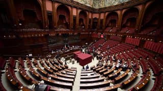 Une photo de l'Assemblée italienne le 28 janvier 2022. 